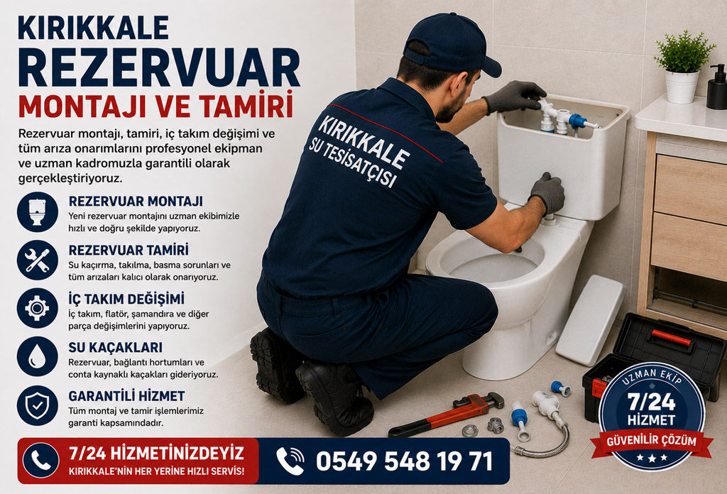 Kırıkkale Rezervuar Montajı ve Tamiri